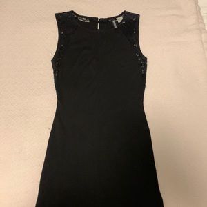 Mini fitted black dress!